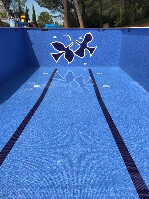 decoration blue pool villa water