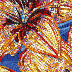 color mosaic flower tropical inteirordesign