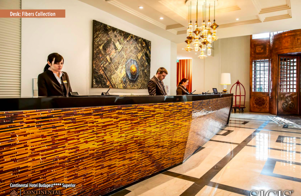 reception design mosaic hotel