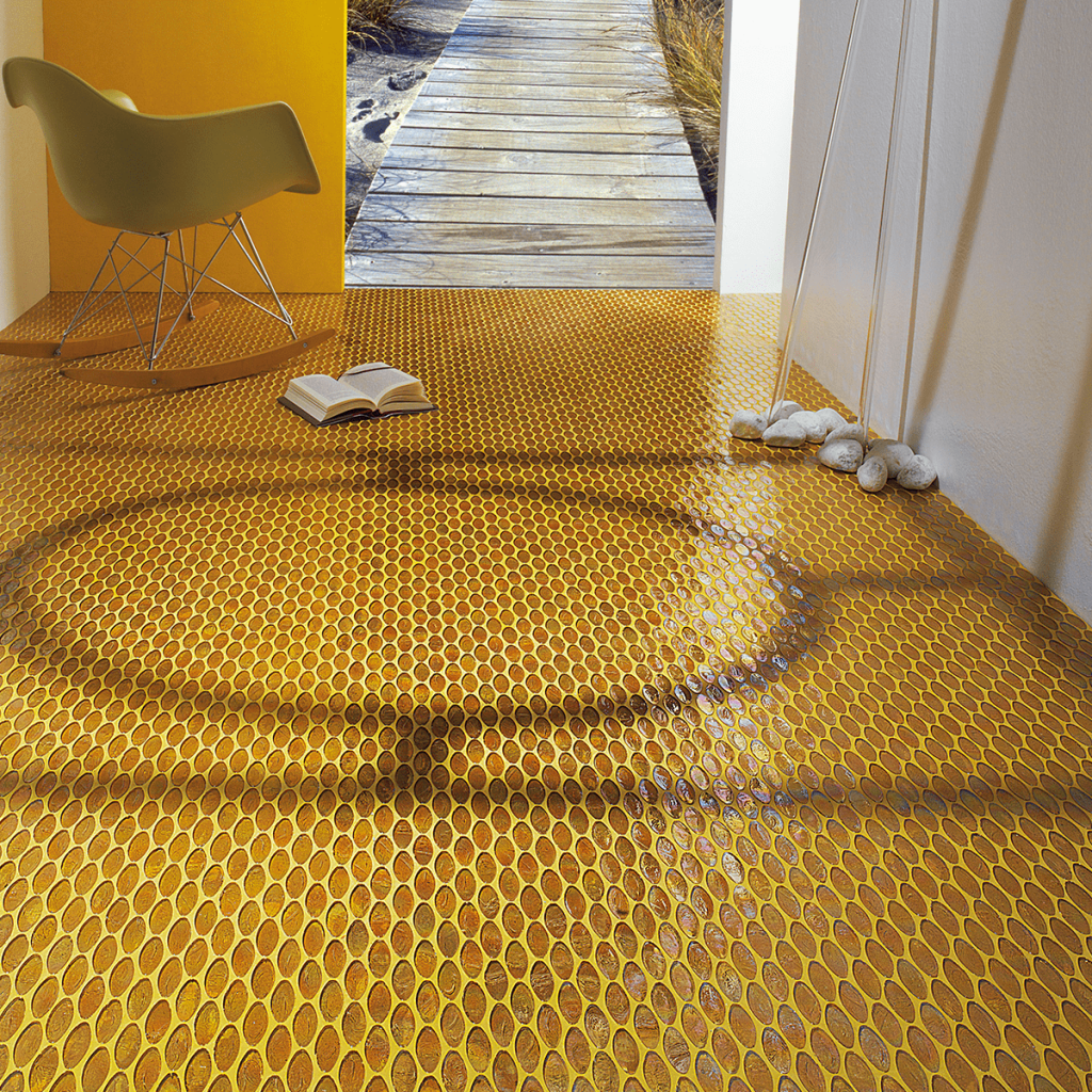 yellow trend color mosaic interior design